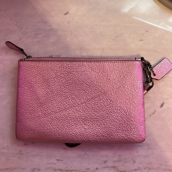Pink sparkly Coach wristlet - Picture 2 of 2